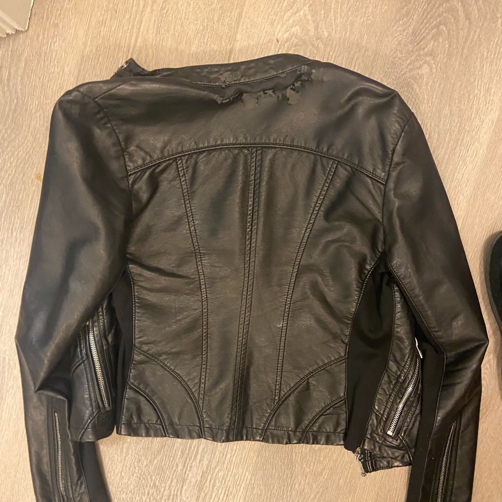 Fake leather jacket